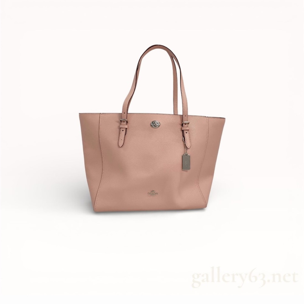 Coach Turnlock Tote 29088 Blush Pink Crossgrain Leather Work Shoulder Bag NWOT